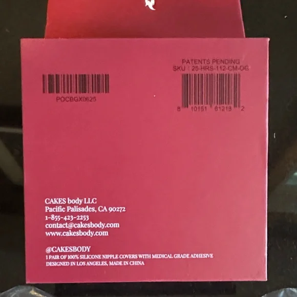 Sticky Cakes triangles Body Bra Inserts with Pink Pouch - Picture 3 of 4